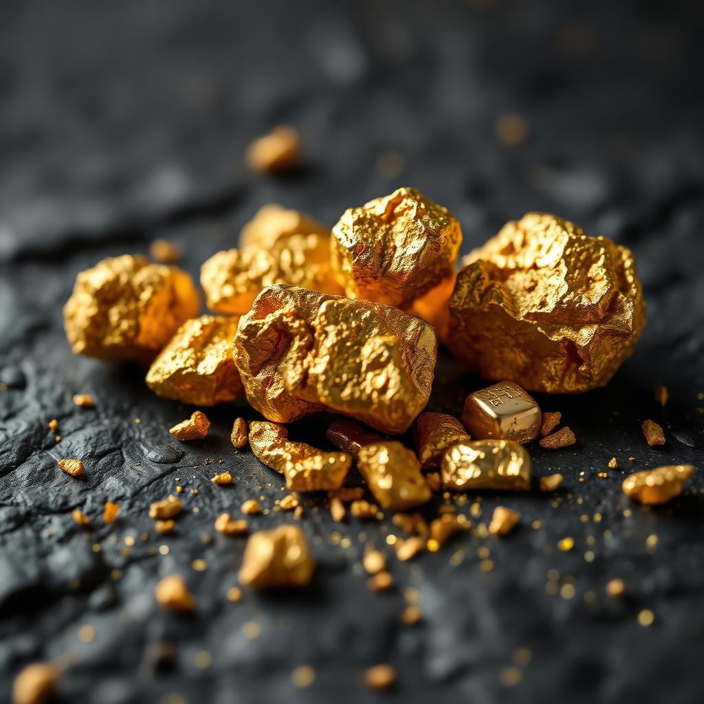 Artisanal miner sorting gold ore in central Uganda